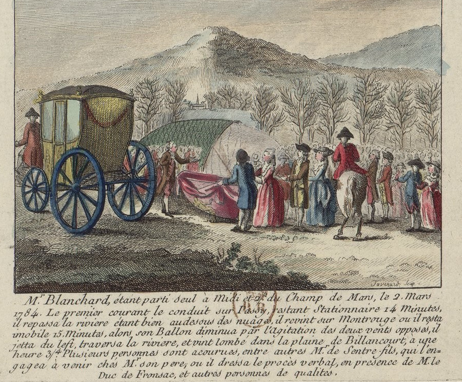 Ballon de Jean-Pierre Blanchard. 1784.