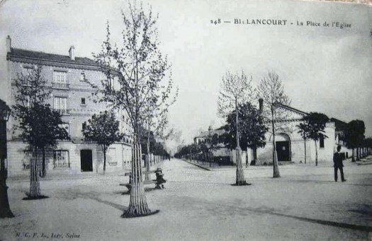 Eglise de l'Immaculée Conception. Place de l'église (Bir-Hakeim). Vers 1900.