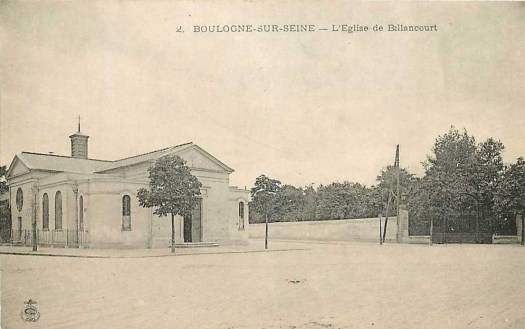 Eglise de l'Immaculée Conception. Place de l'église (Bir-Hakeim). Vers 1900.