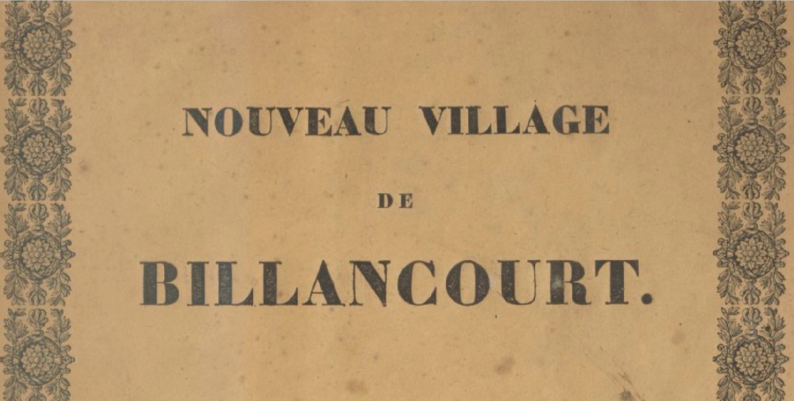 Extrait du "Nouveau Village de Billancourt".