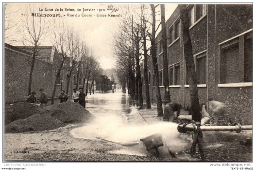 Crue de 1910, rue du Cours.