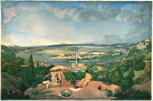 Carle Vernet - Vue du château de Bellevue et de la vallée de la Seine prise des terrasses du pavillon de Brimborion vers 1810 - 1812