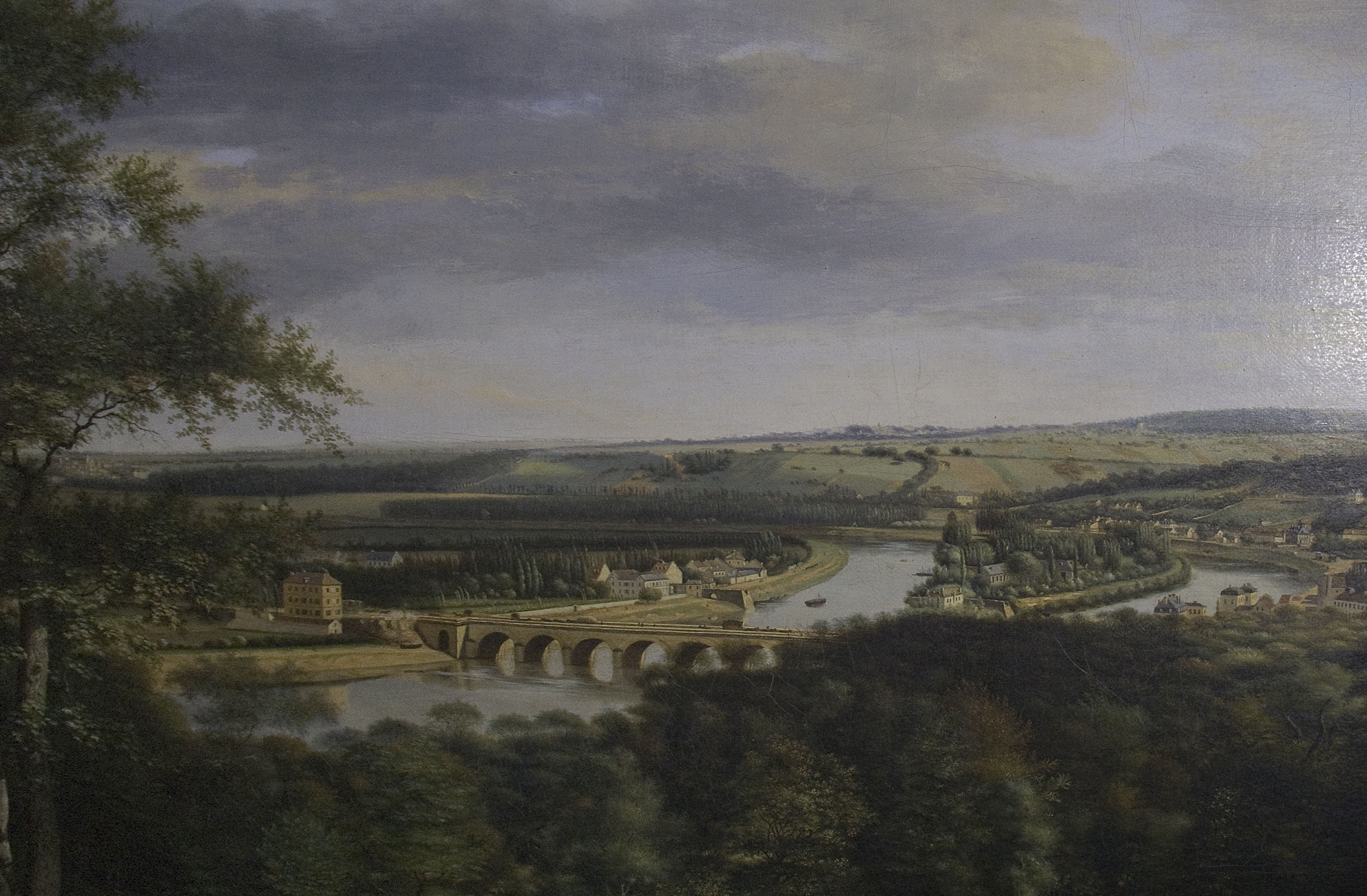 Hyacinthe Dunouy - Pont de Sèvres et ile Seguin-1821