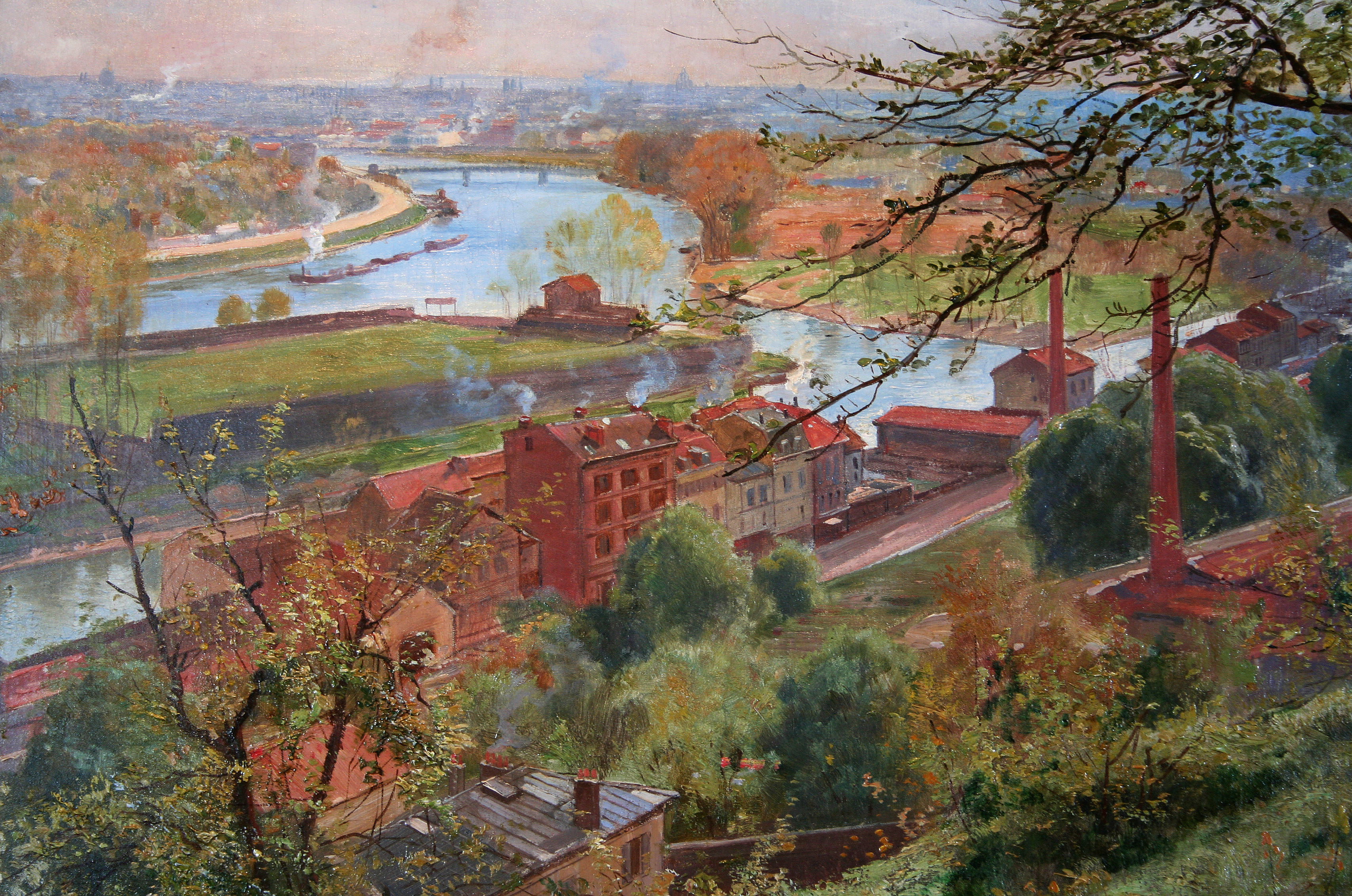 Louis Tauzin - Ile Seguin vue des terrasses de Meudon 1900