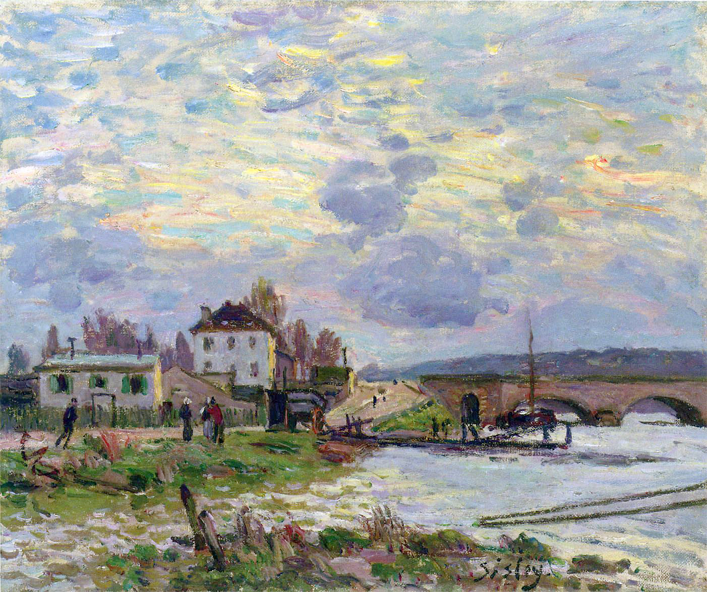 Alfred Sisley - Le pont de Sèvres 1877