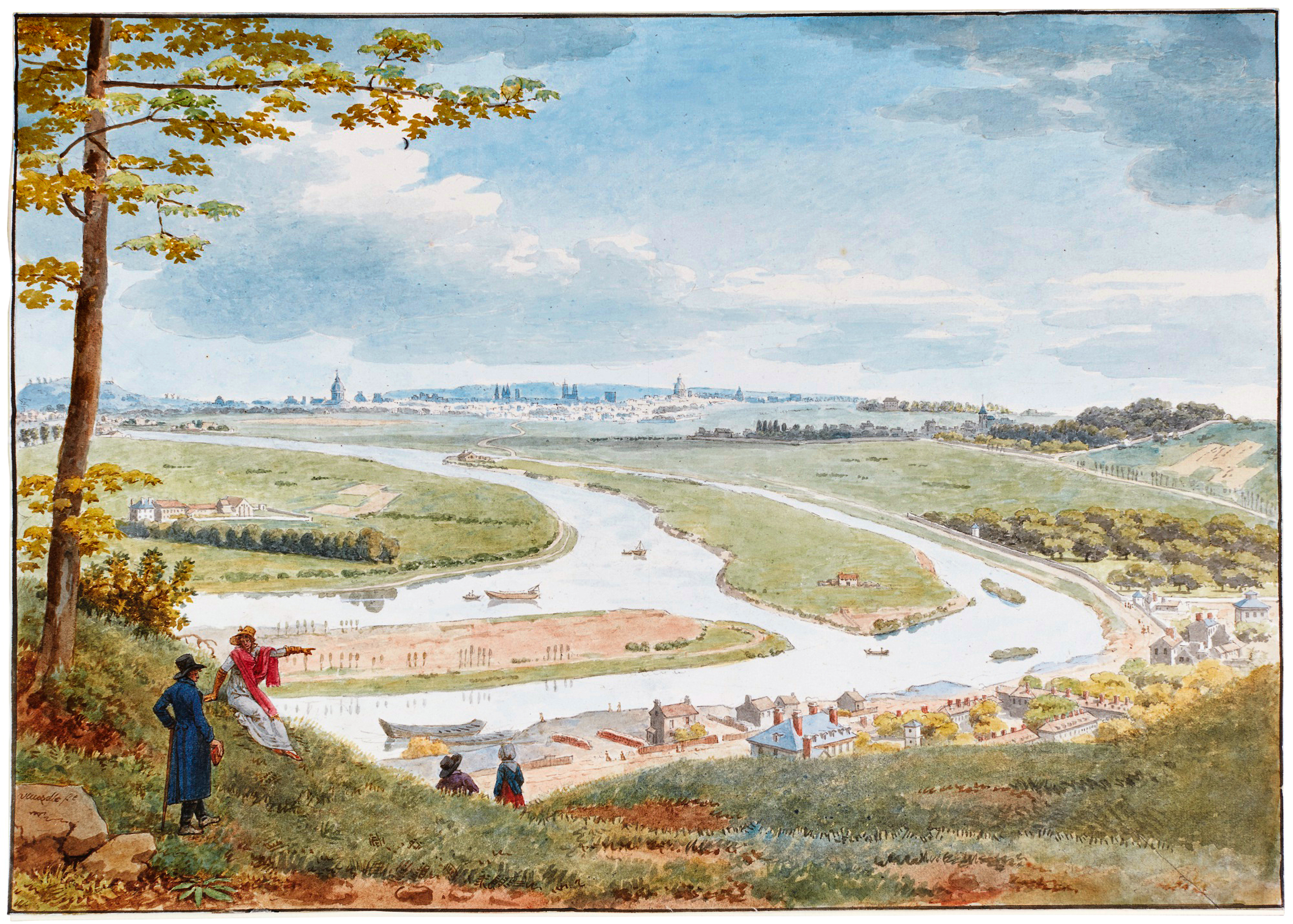 Jean-Lubin Vauzelle -Vue de Paris et de la Seine depuis St-Cloud-vers 1812