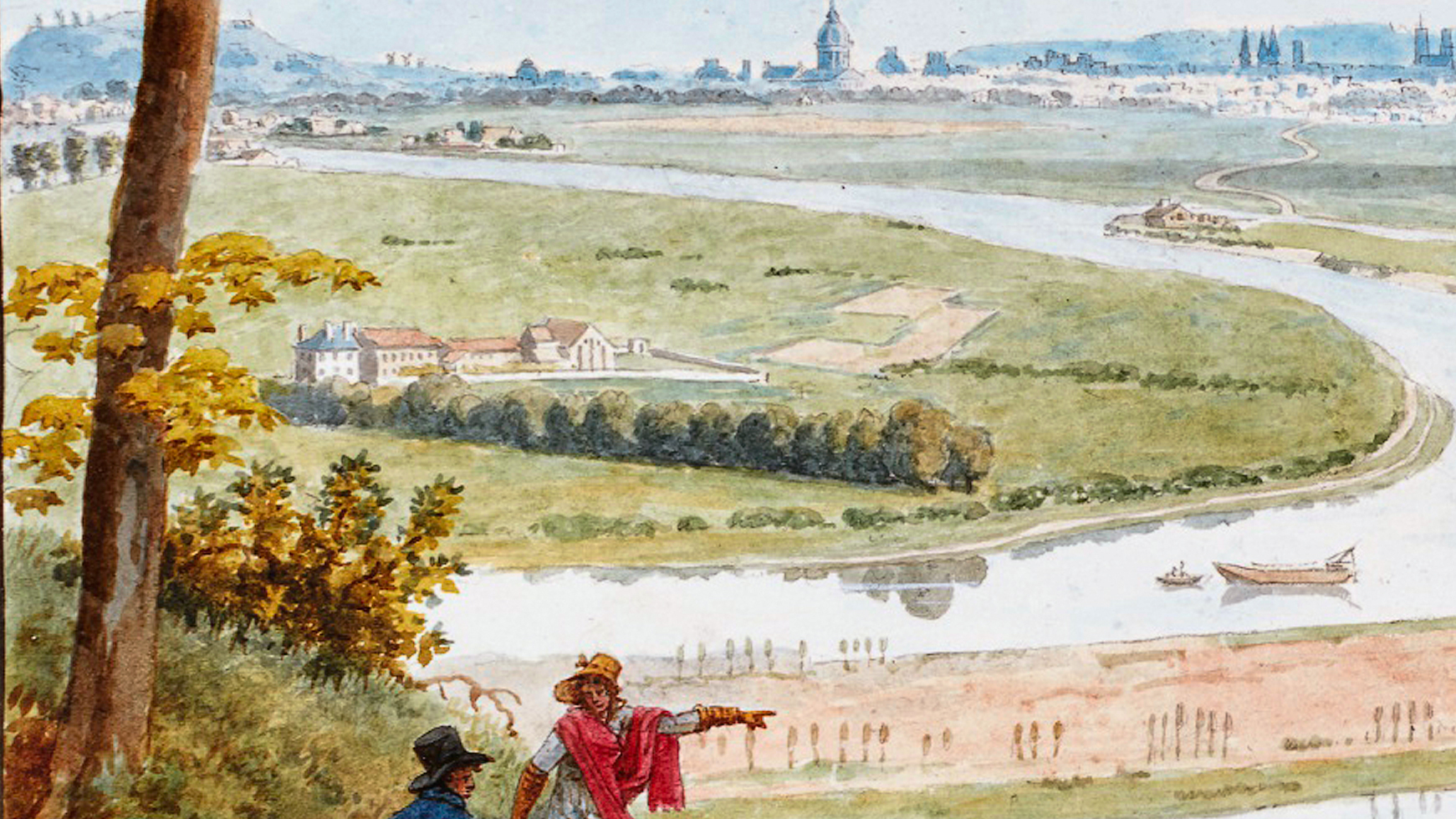 Jean-Lubin Vauzelle - Zoom Vue de Paris et de la Seine depuis St-Cloud-vers 1812