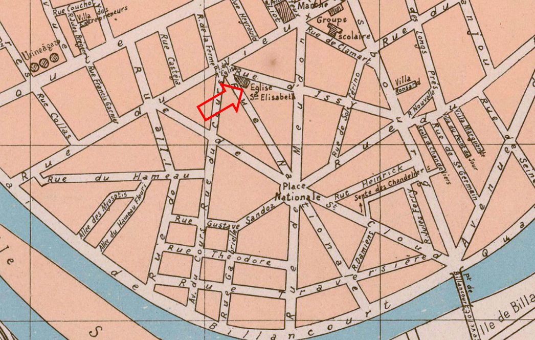 Localisation Ecole Ste Elisabeth Cours Sévigné