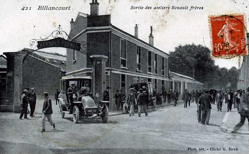 Entrée usine Renault Frères vers 1908
