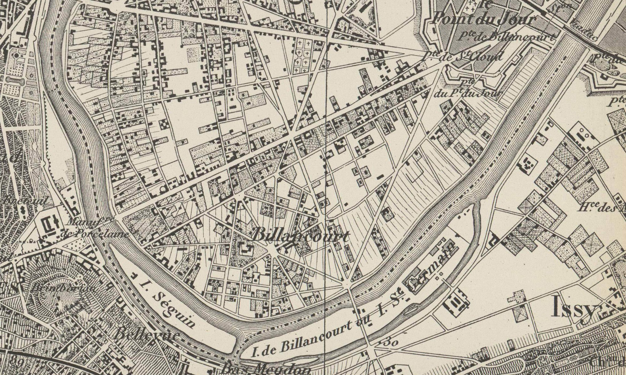 1970 Carte du département de la Seine : n° 21, Sèvres, [ca 1870].
