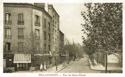 Angle rue de St-Cloud-Av E Zola