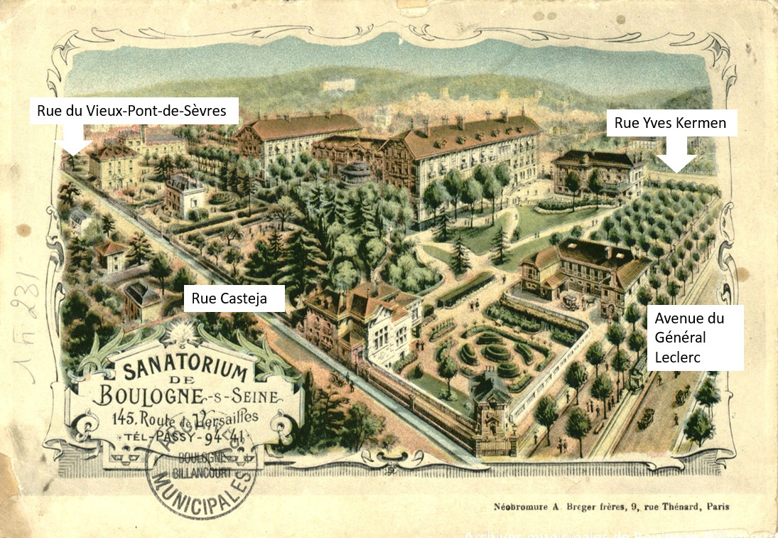 Plan du Sanatorium Sollier vers 1900