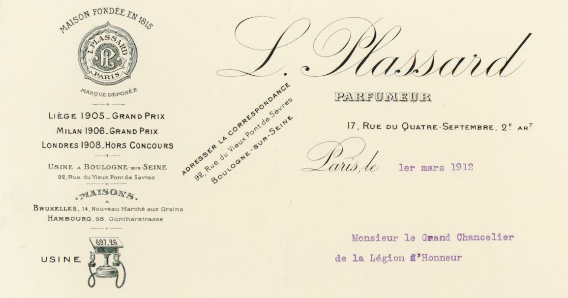 Entete papier à lettres Plassard