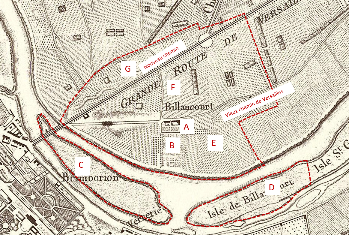 Le fief de la ferme de Billancourt 1770