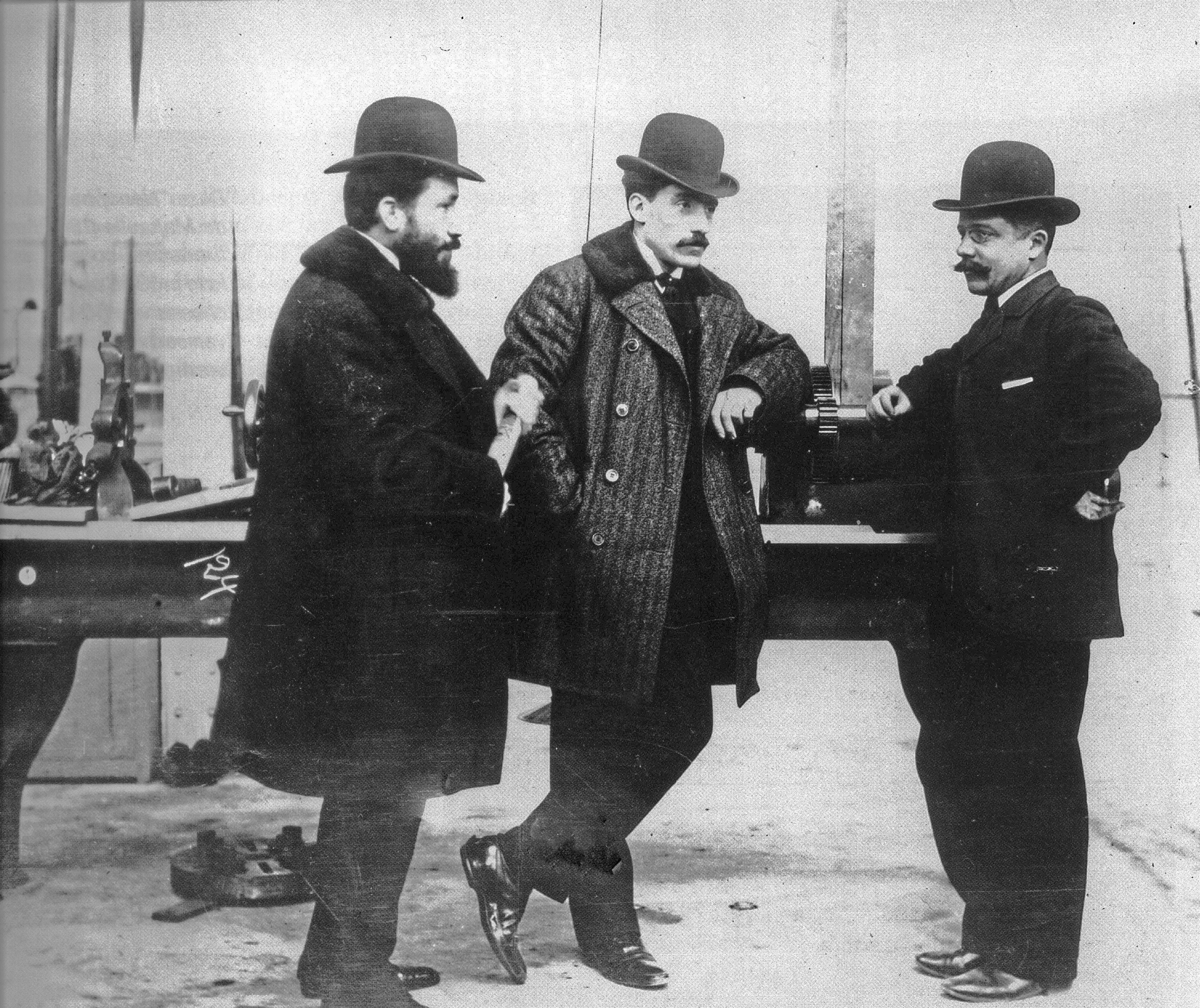 Marcel, Louis et Fernand Renault, de gauche à droite.