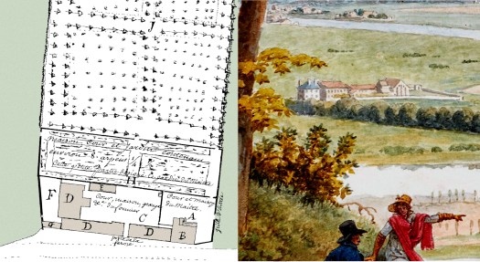 1770 plan de masse & tableau de Vauzelle