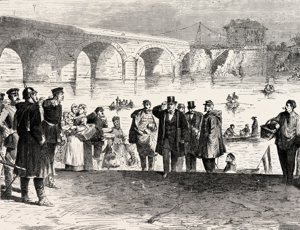 Guerre franco-prussienne-Jules Favre débarquant au pont de Sèvres durant la première semaine de l'armistice