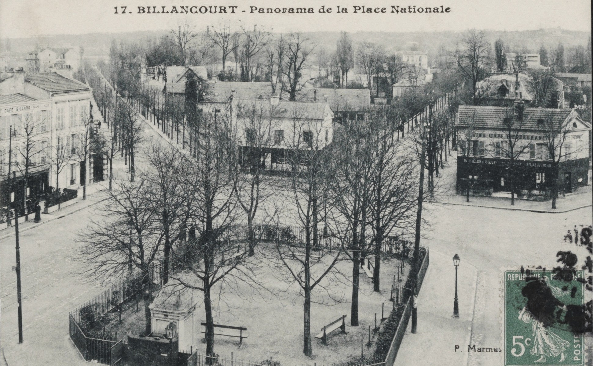 Place Nationale, les pavillons de chasse au début du XXème siècle