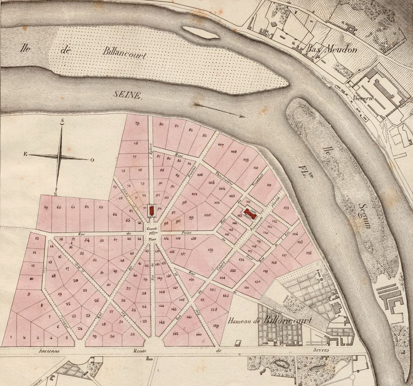 Plan parcellaire 1926 le Nouveau Village de Billancourt