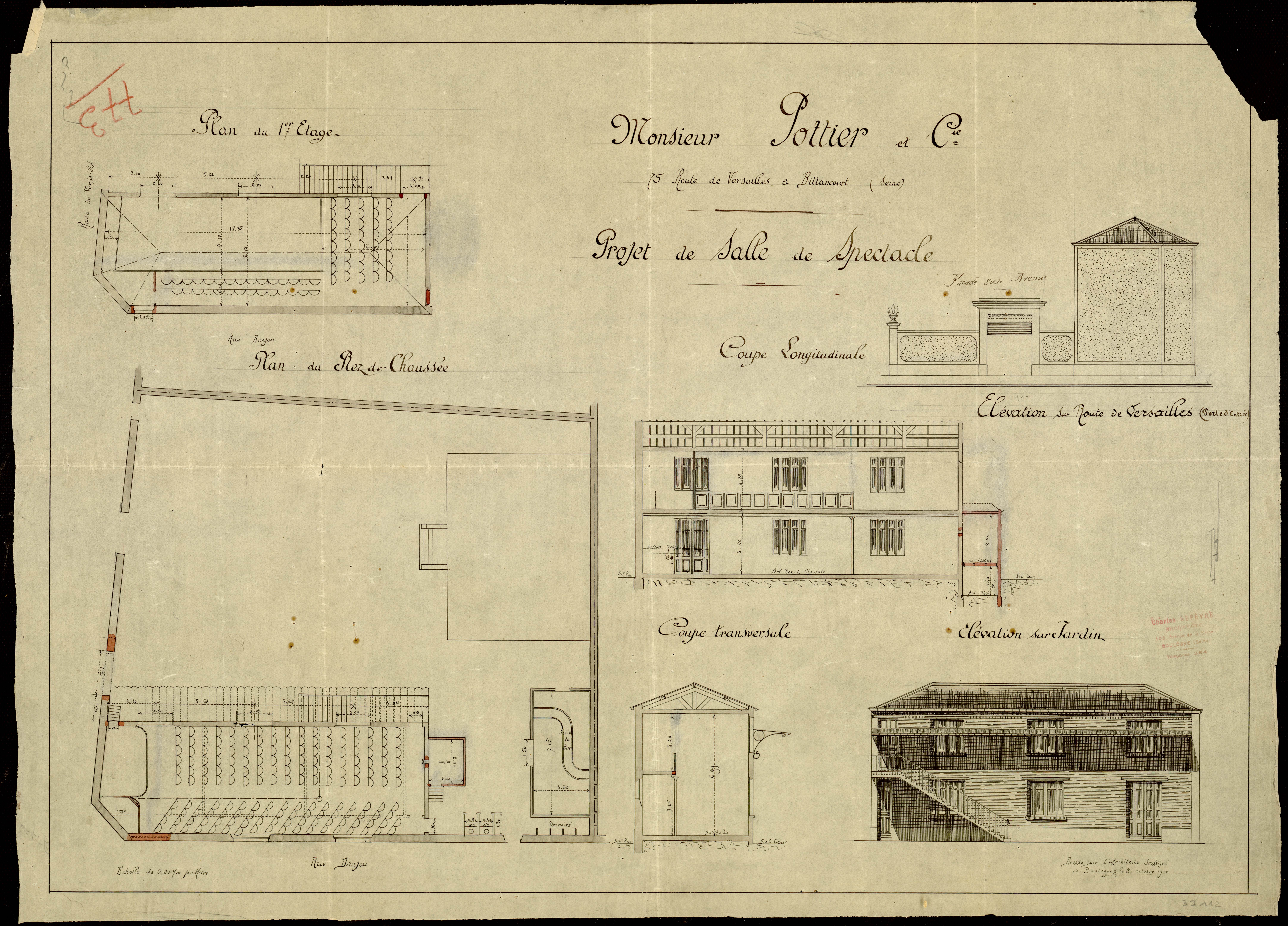 Plan du cinéma Casino de Billancourt