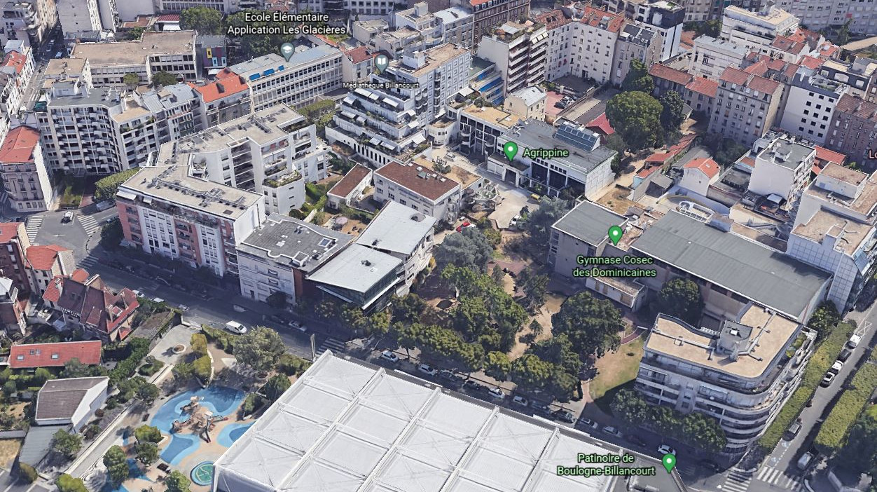 Le terrain du couvent des dominicaines en 2021