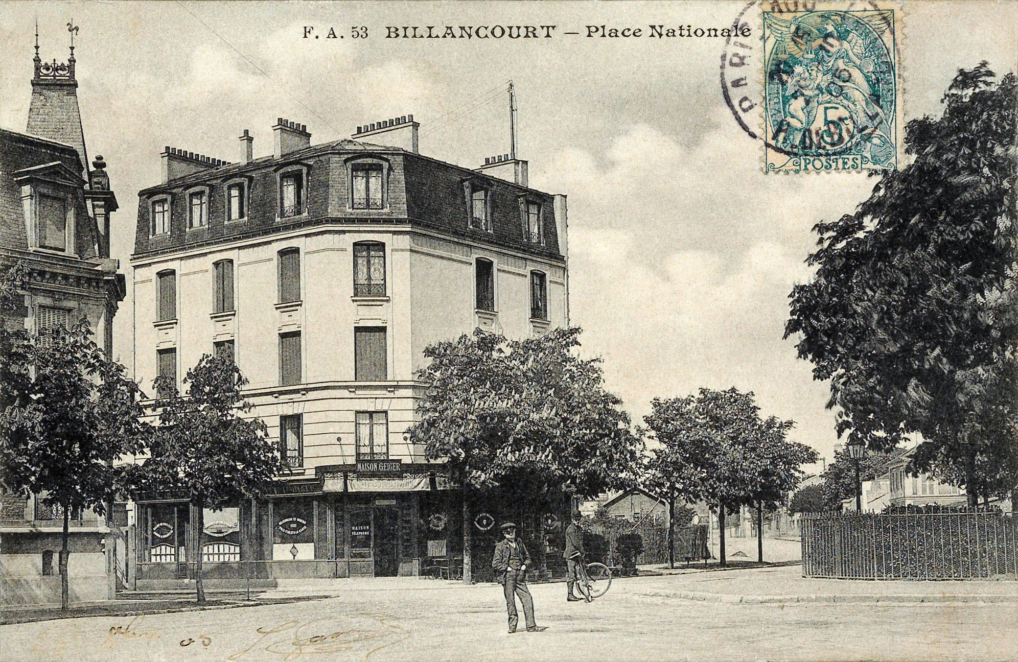 Place Nationale maisons Bican et Geiger 1905