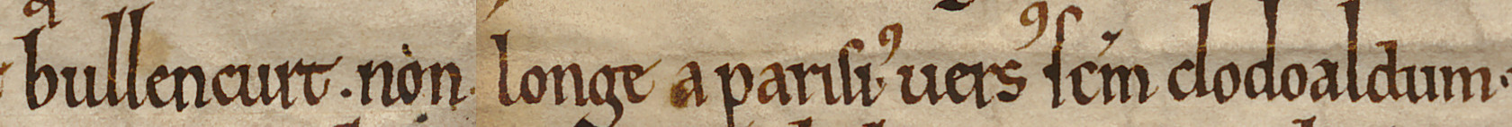 Extrait charte de 1150 - Archives Nationales PARIS