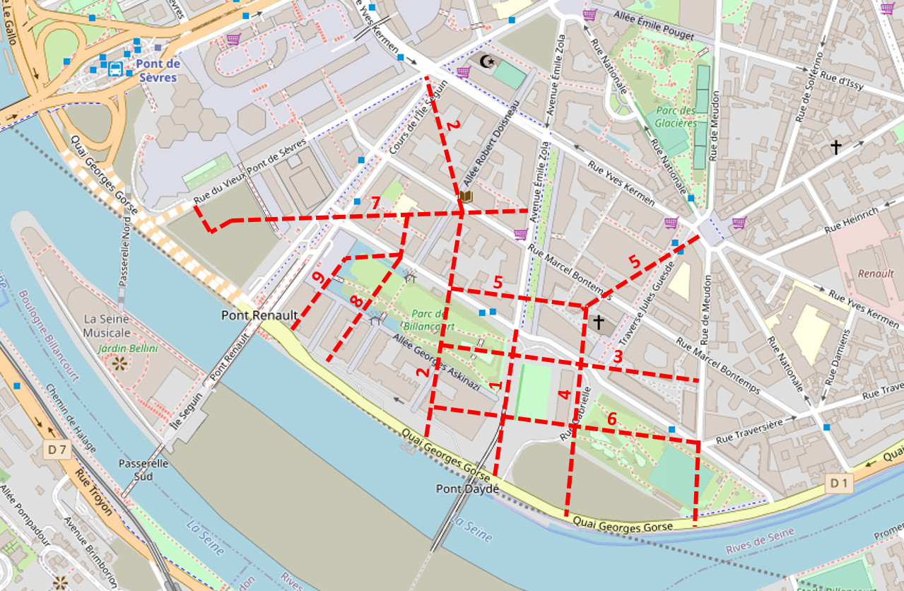 Les rues disparues vs les rues actuelles