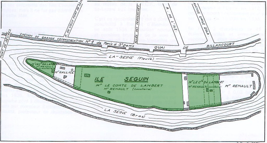 Occupation de l'ile seguin Comte de Lambert