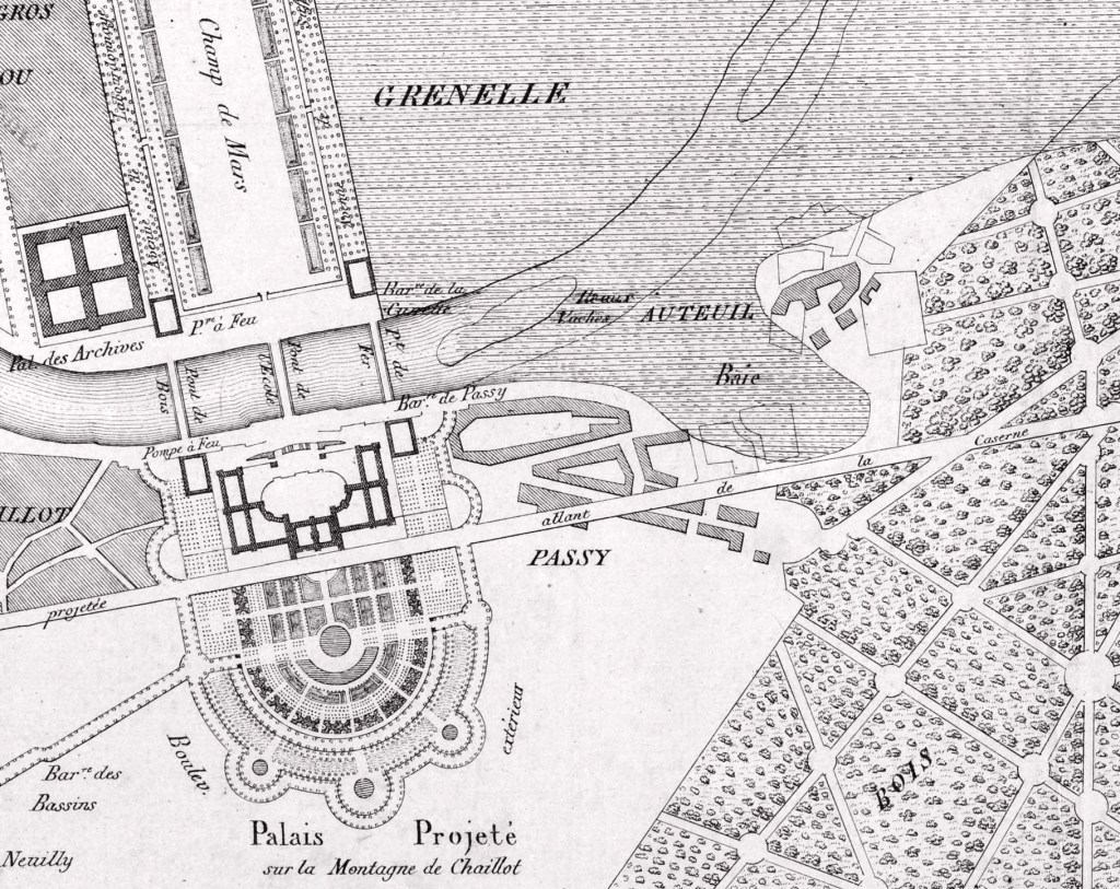 Palais du roi de Rome naumachie pour la plaine de Grenelle par Naudy Peyronnet-1825_BNF_BHVP