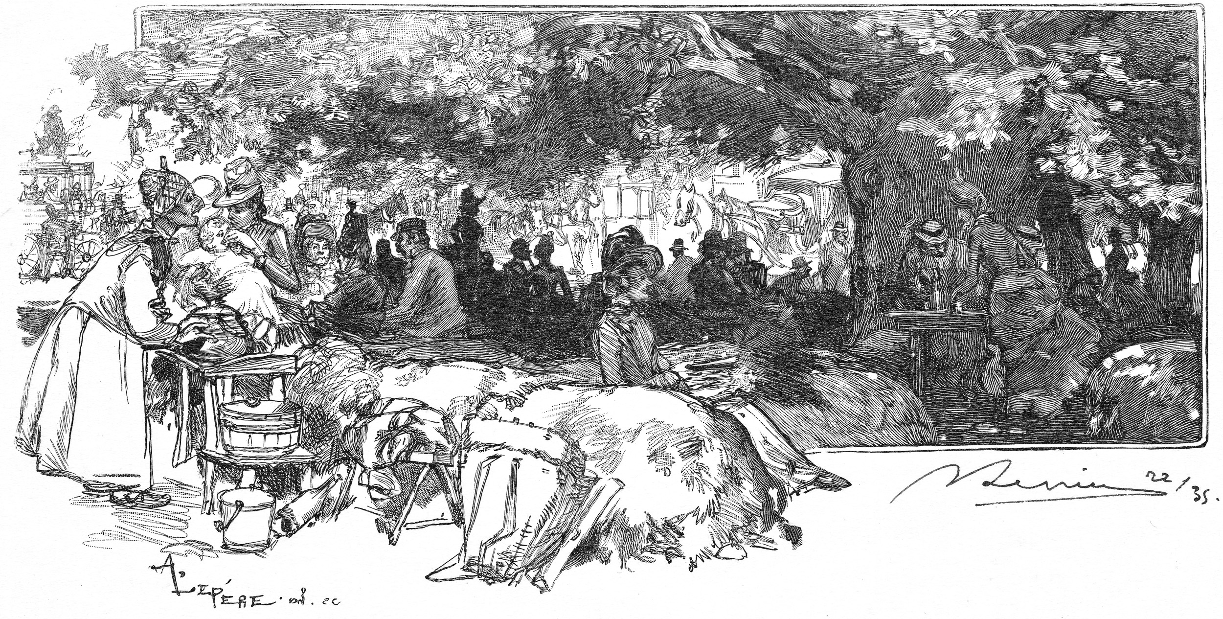 Auguste Lepère-Cantine de la mère Pichard-1890_Cleveland Museum of Art