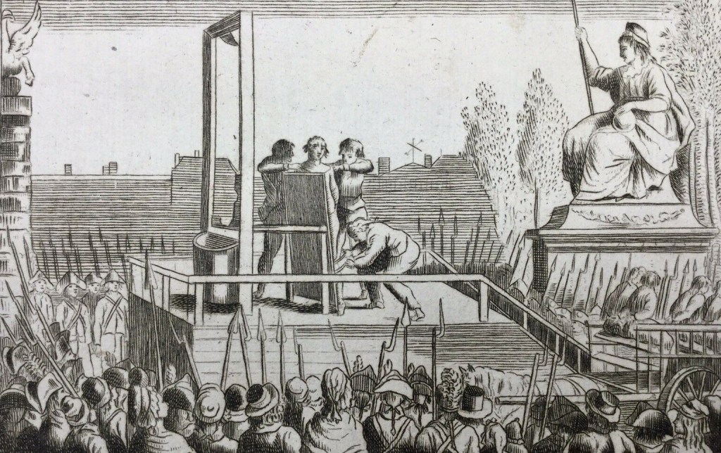 une exécution guillotine
