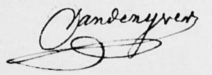 Signature de Vandenyver