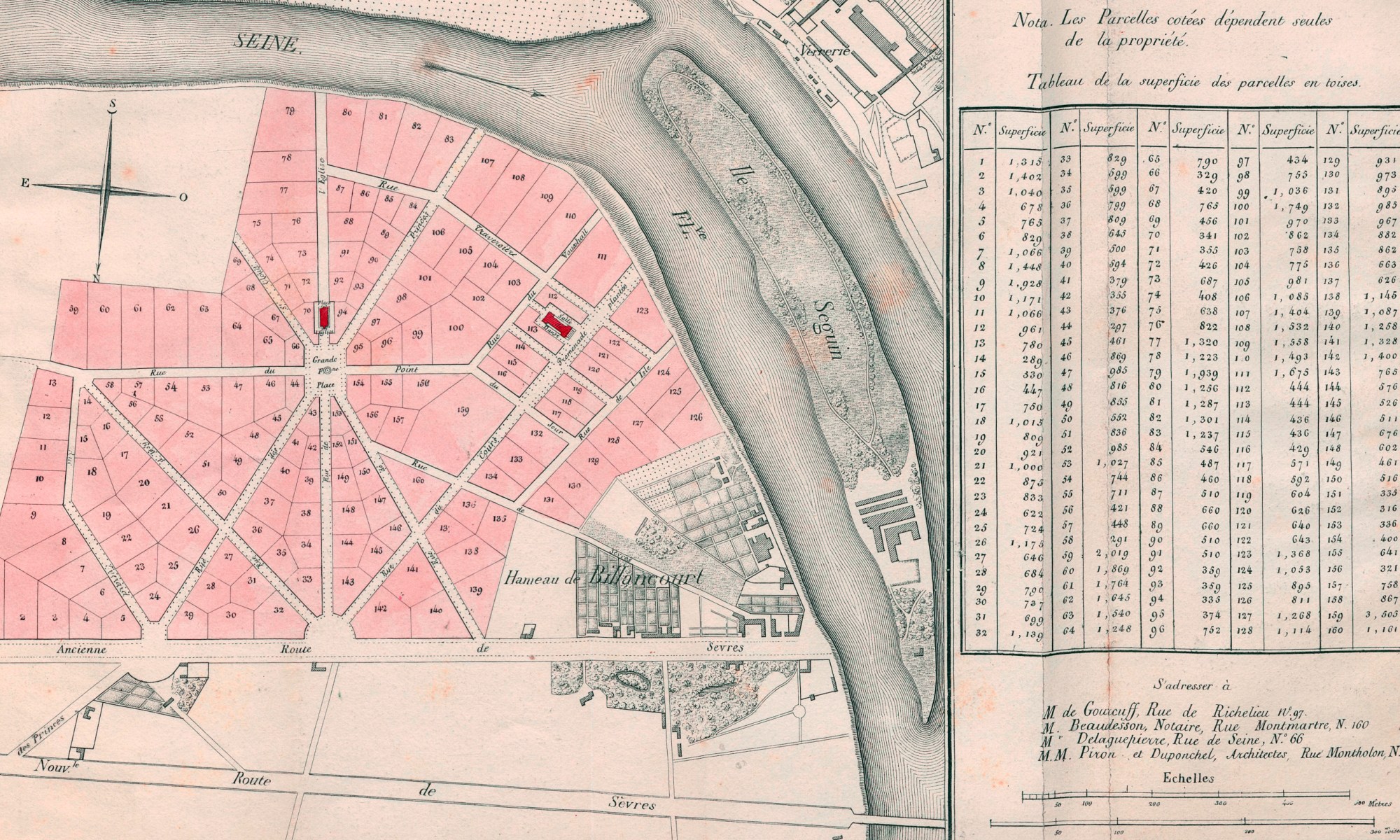1826 le lotissement Gourcuff