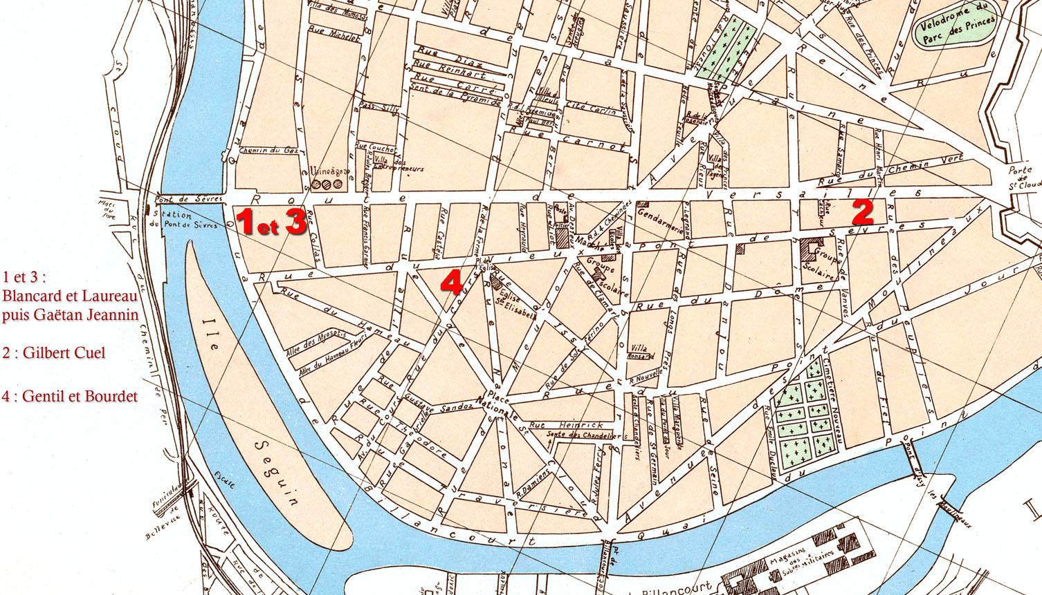 Arts décoratifs à Billancourt (plan 1909)