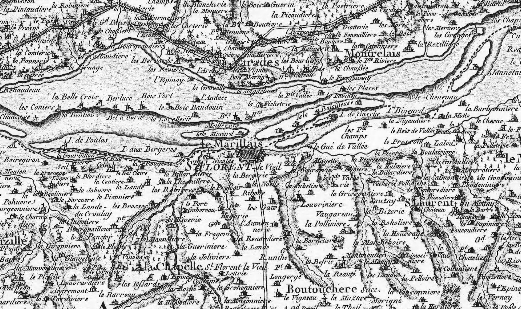 Le Marillais Carte de Cassini - IGN