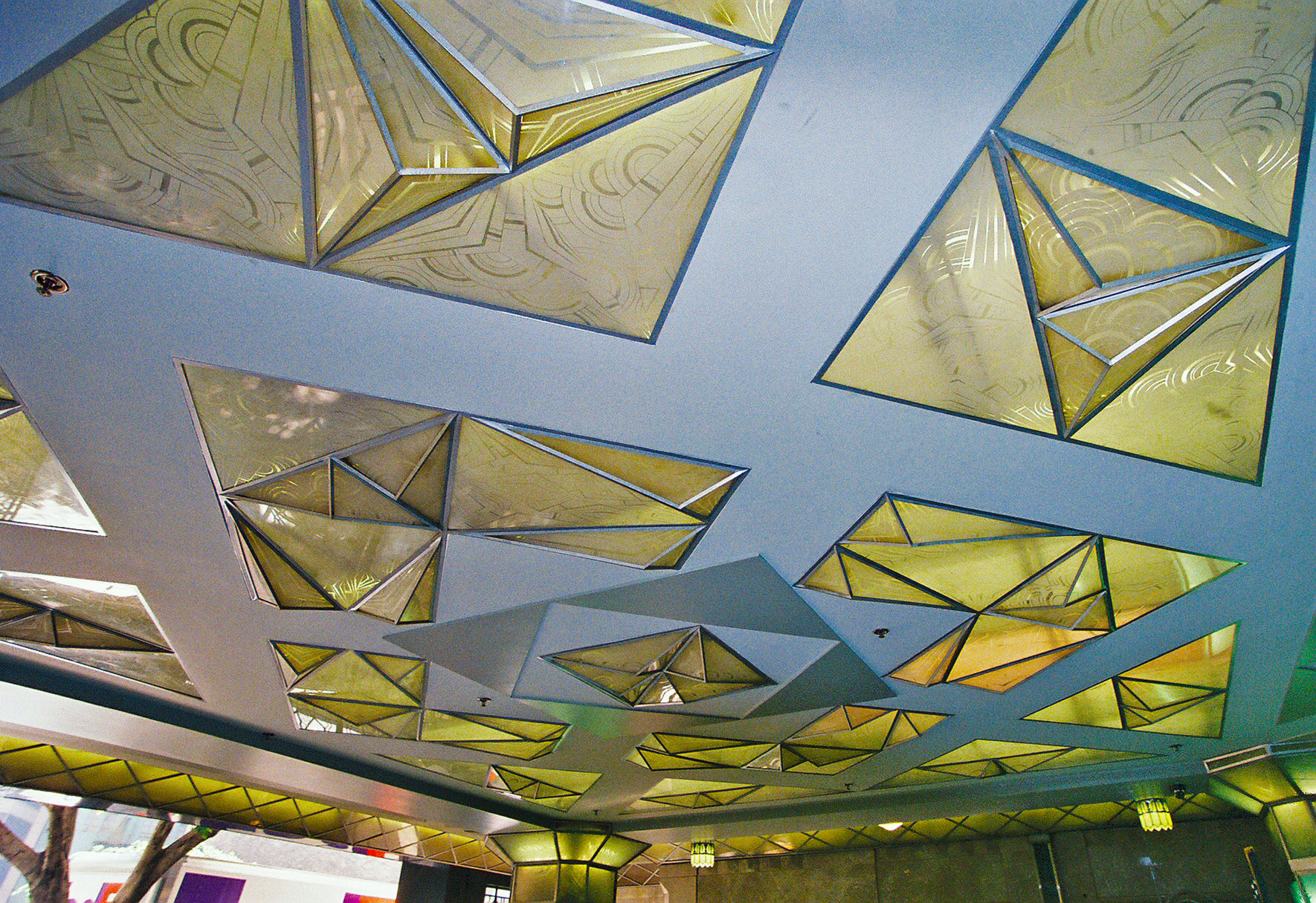 Plafond de verre de l'entrée du Oviatt Building, Los Angeles_1928