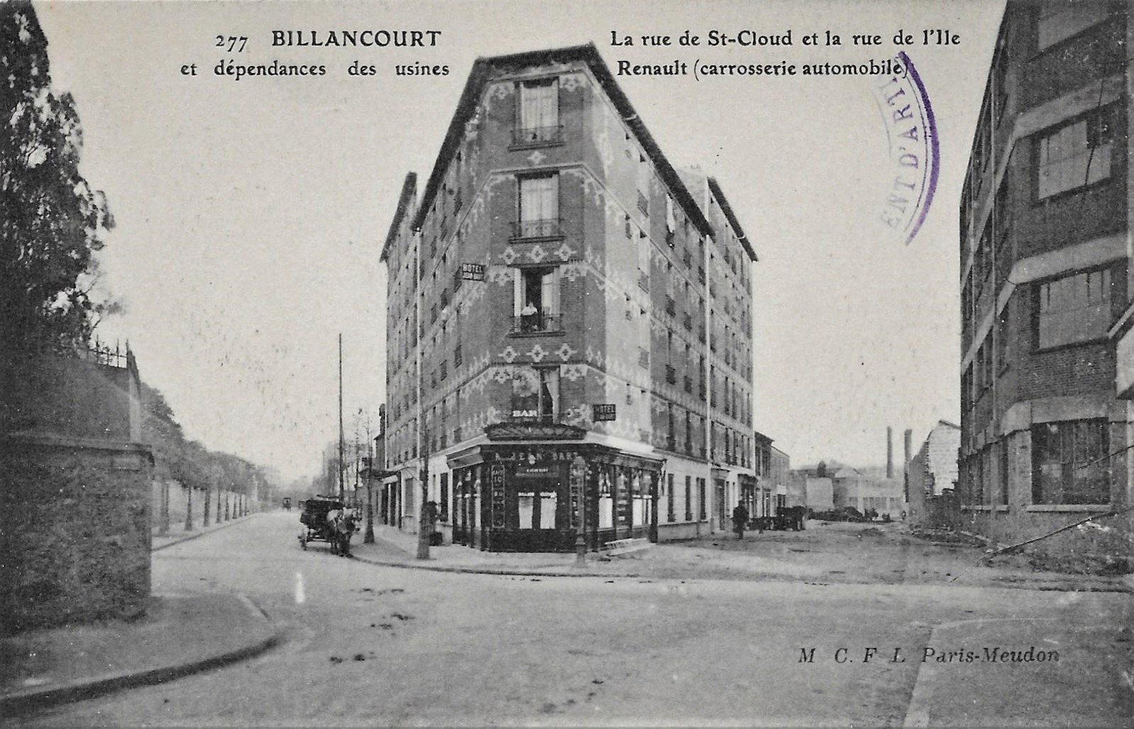 Rue de Saint-Cloud rue de l'île 1917 coll Marmion