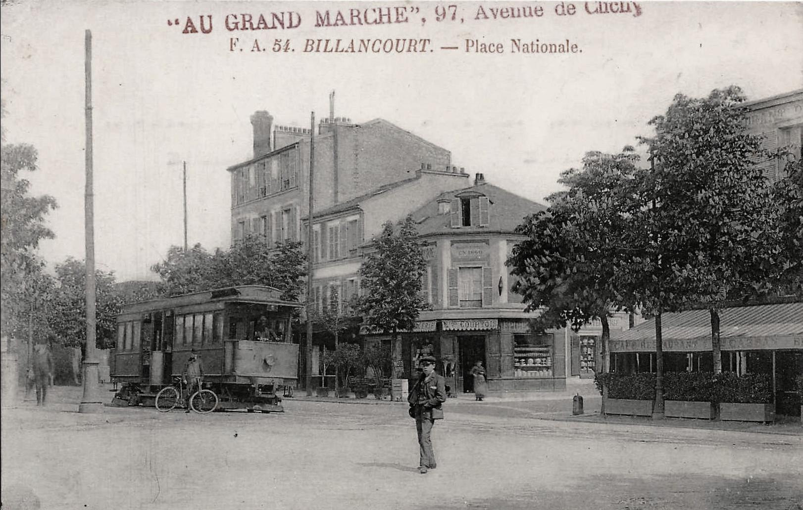 Place Nationale Courtois tramway 1905c