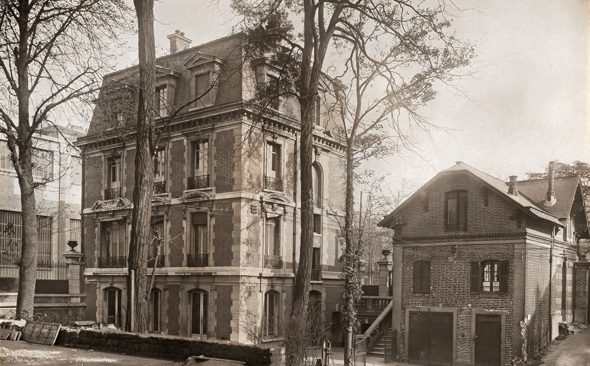 Place Nationale n°6 Villa Bican depuis le jardin en 1918 RH-opti