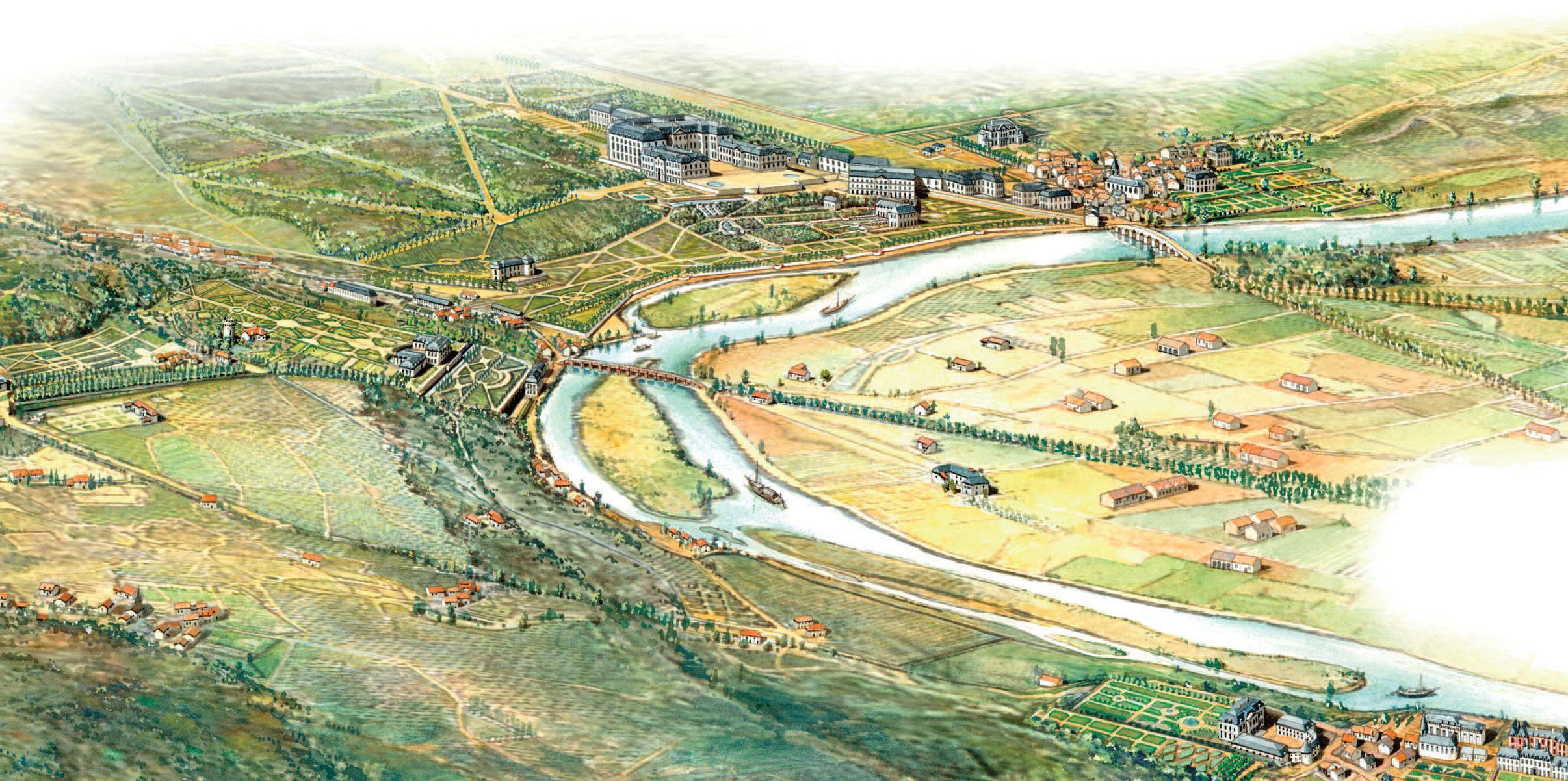 Le chateau de Bellevue Ile Seguin et la ferme de Billancourt en 1776 - Studiodifferemment.com