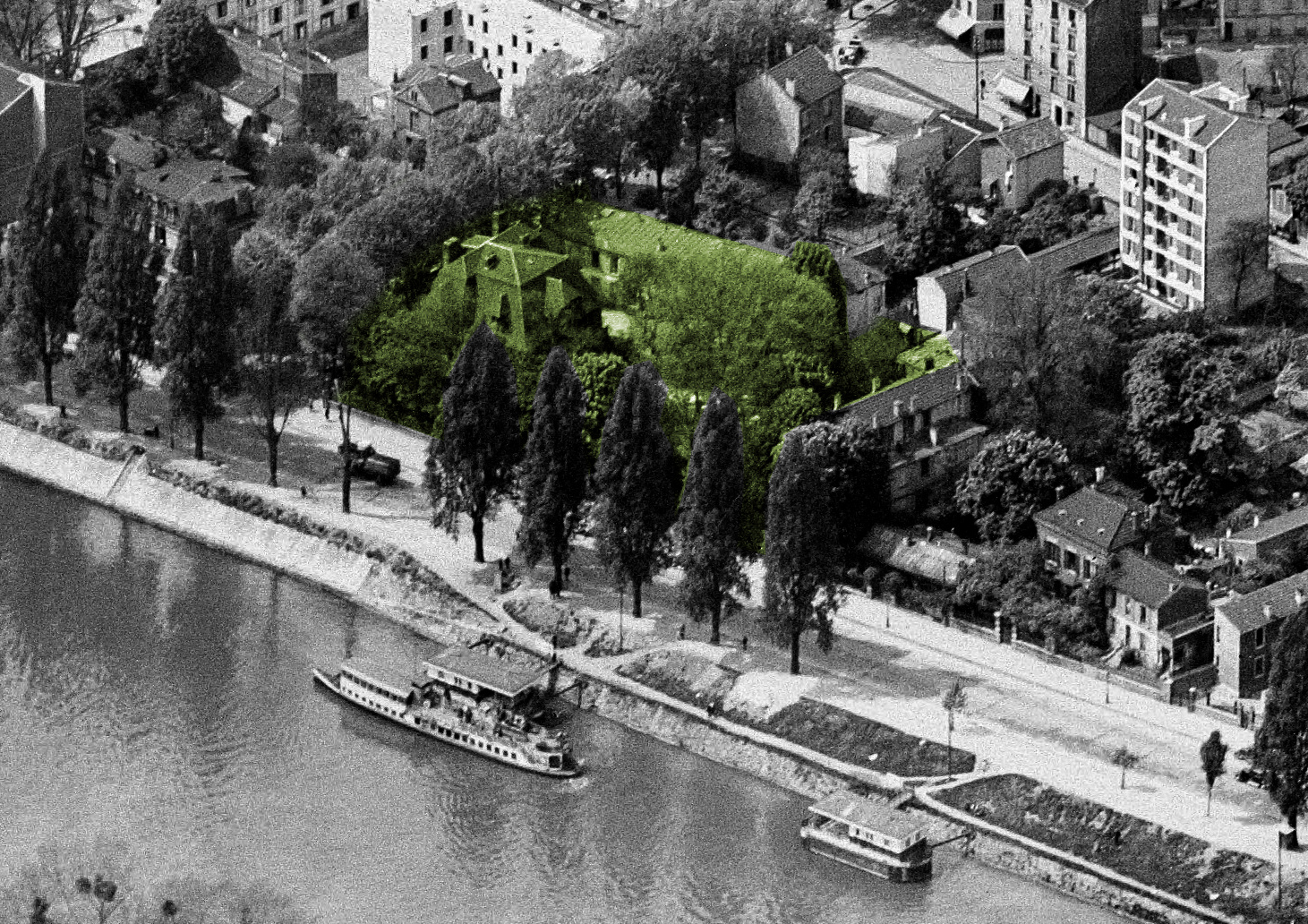 Le Select en 1932 photo aérienne IGN