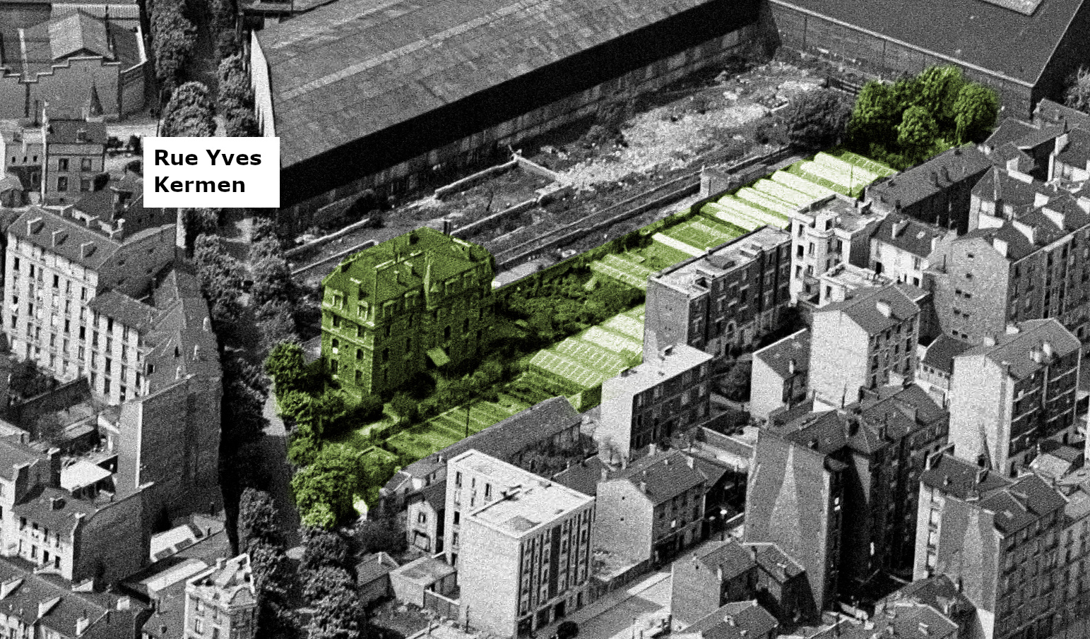 La Villa Flora et les cultures horticoles en 1932 - IGN