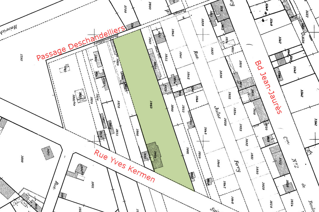 Cadastre 1905 villa Flora archives BB