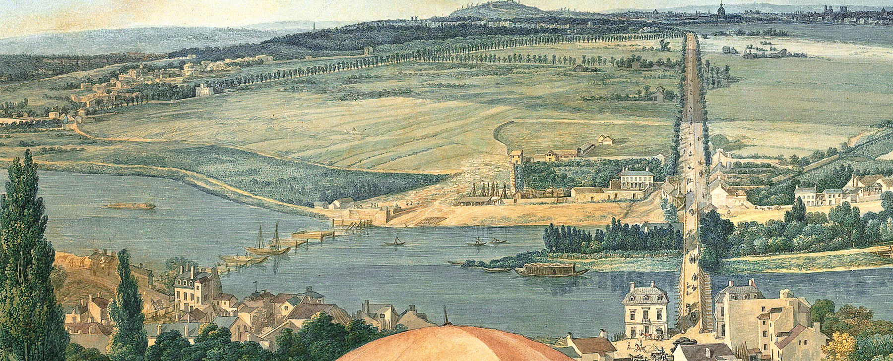 Carle Vernet-Vue de Paris depuis la terrasse du pavillon de Brimborion _ Nat Gallery of Art-Détail