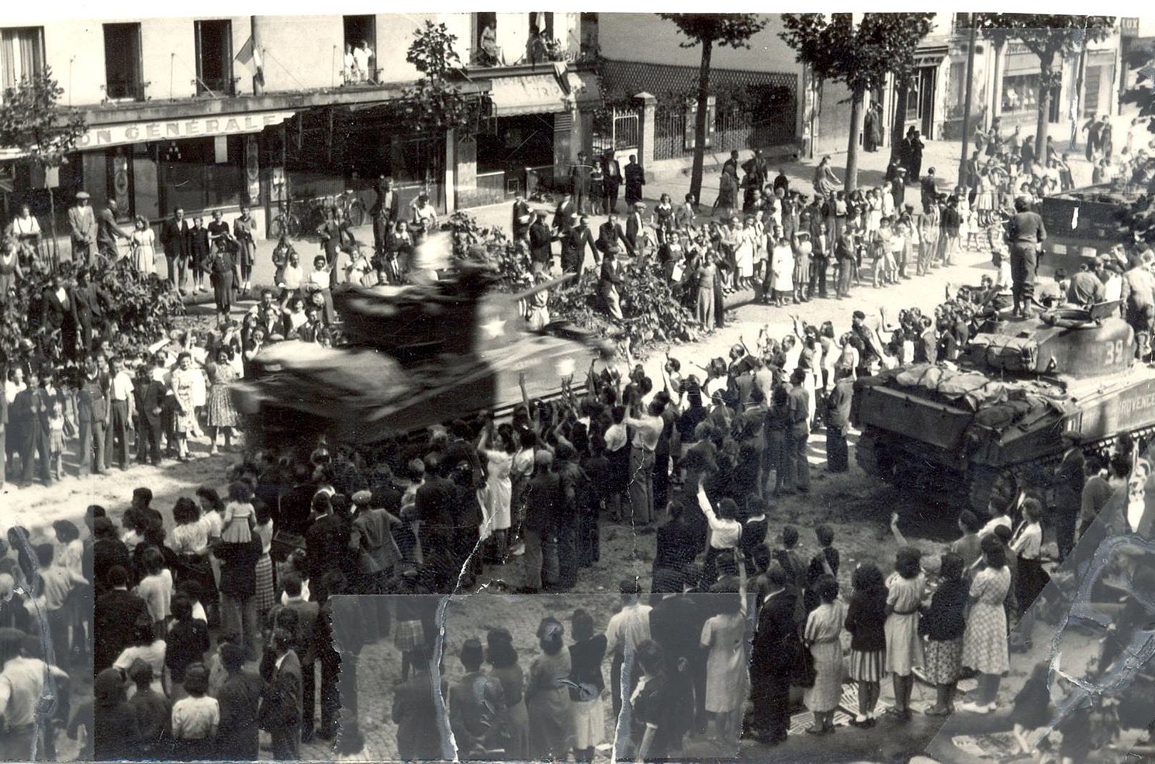 Passage de la colonne Langlade, de la Division Leclerc _ Archives municipales