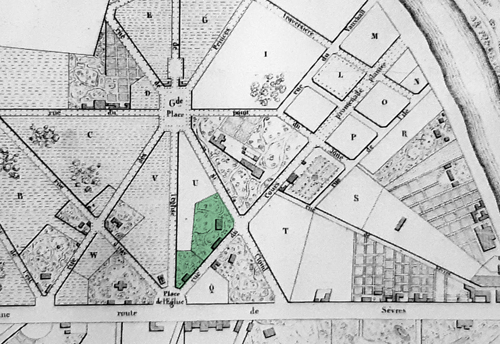 1834 Gourcuff Village de Billancourt Future propriété Fountaine