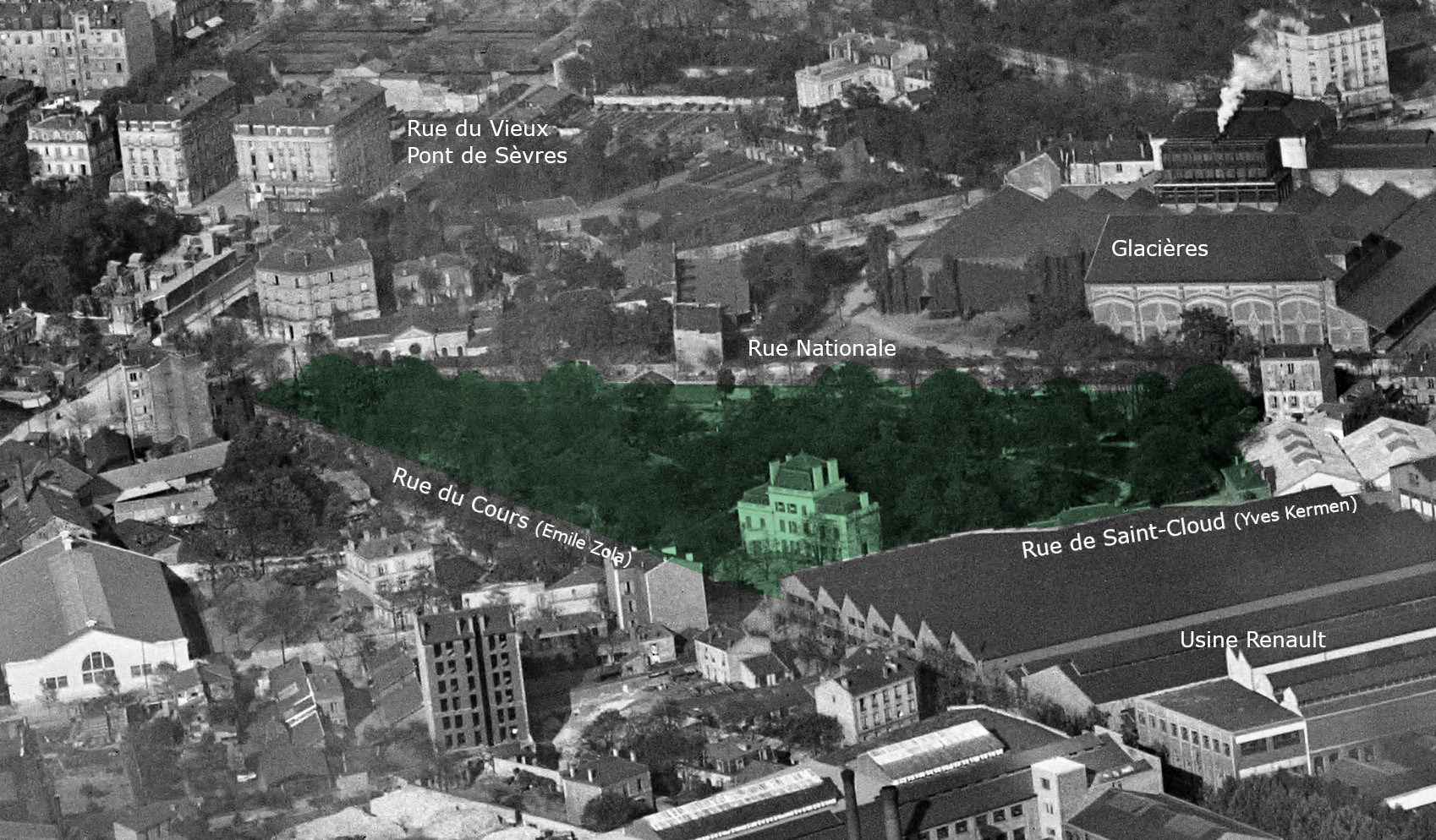 1919 Photo aérienne 25 septembre Villa Fountaine - IGN