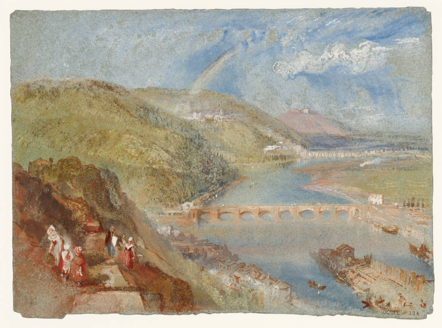 Bridge of St-Cloud from Sèvres circa 1833 by Joseph Mallord William Turner 1775-1851
