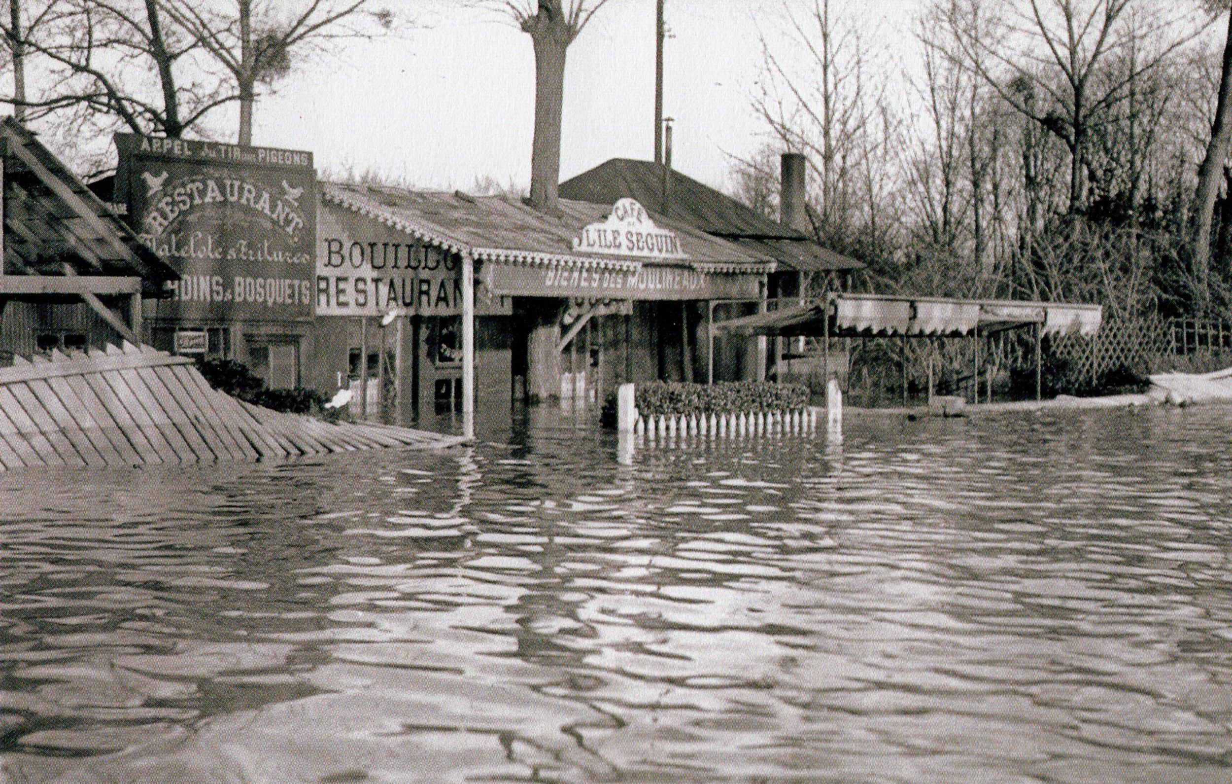 Café de l'Ile Seguin 1910 proche rue Gabrielle Fountaine